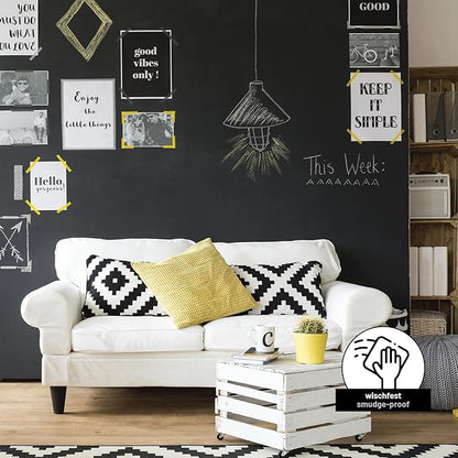 Chalkboard Paint 25.36 fl oz - Black – Chalkboard Paint for Wall, Wood, Metal, and Glass. Black Chalk Paint, Erasable, and Easy to Apply