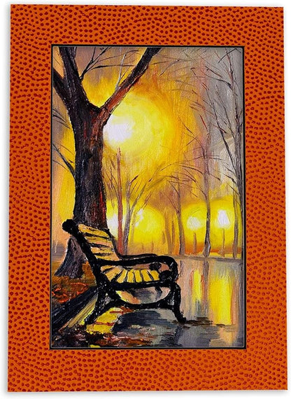 Pack of TEN 11x14 Mats Bevel Cut for 8.5x11 Photos - Acid Free Basketball Texture Precut Matboards For Pictures, Photos, Framing - 4-ply Thickness