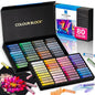 COLOUR BLOCK Soft Pastels for Artists - 80 Colors Square Chalk Soft Pastels Art Set in CARBON Box - Vibrant Pigments Art Kit for Painting, Drawing, Sketching, Hobbyists, Students and Kids