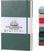 Beechmore Books A3 Sketchbook – 11.7x16.5 Premium Vegan Leather Bound Large Sketch Book Hardcover with 160 Thick 160gsm Perforated Ivory Pages, Blank Sketch Pad Gift Boxed Back Pocket Ribbon Bookmark