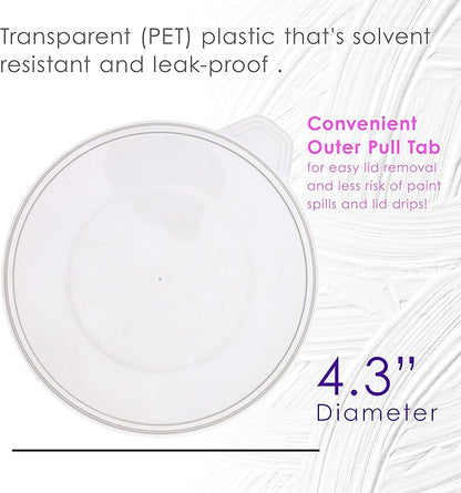 Pouring Masters 12-Pack Mixing Cup Lids for 20 Oz (600ml) Graduated Plastic Measuring Cup Lids - Storage Seal Top for Pouring Masters Automotive Paint Mixing Cups, Epoxy Resin, Art Supplies