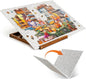 Tektalk Foldable Jigsaw Puzzle Board with 3 Angle Adjustable Bracket/Stand, Lightweight Portable Puzzle Mat Plateau with Wooden Easel, Foldaway Felt Puzzle Table, for Up to 1000 Pieces (Light Gray)