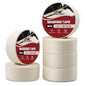 RED WOLF 1.41" x 60 Yards Masking Tape 6 Pack, General Purpose for Painting Arts Crafts Label Car Painting, Sharp Paint Line No Residue Painters Tape White Beige Crepe Paper Tape Heat Resistance