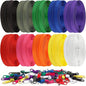 DOITEM 31 Yards 10 Pieces Sewing Zippers #3 Nylon Coil Zippers Assorted Zipper for Sewing with 40 Zipper Sliders for DIY Tailor Sewing Crafts Supplies, 10 Colors
