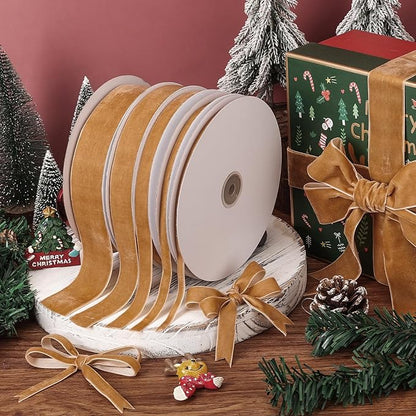 Dusty Green Velvet Ribbon,2" W x 20Yd Single Face,Great for Gift Wrapping,Hair Bows,Handmade Craft and Christmas,Wedding Decoration (2" Dusty Green)