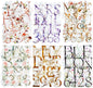 216PCS Floral Alphabet & Number Stickers Set, Waterproof Letter PET Stickers for Scrapbooking, Journaling, DIY Crafts, Card Making