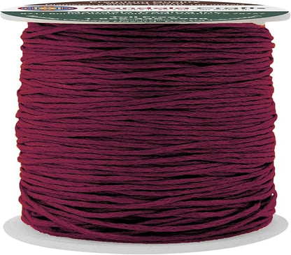 Mandala Crafts 0.5mm 109 Yards Maroon Cotton Waxed Cord for Jewelry Making Bracelet Cord Waxed String - Beading String Thread Jewelry Cords for Necklaces String