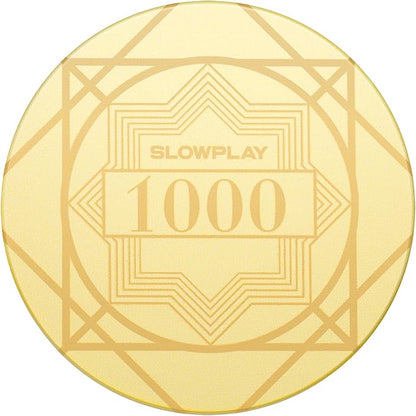 SLOWPLAY Nash Ceramic Poker Chips in Bulk, Casino Grade Ceramic 12-Gram Poker Chip for Texas Hold'em, 43mm Professional Chips Pack of 50 with Denomination of 1000