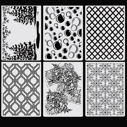6Pcs Flower Leaf Embossing Folders DIY Craft Paper Card Embossing Template Stencil Paper Card Decorating Mold Plastic Embossing Machine Template for Card Making Scrapbooking Photo Album Decoration