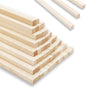 60Pcs Wood Square Dowel Rods 1/2 x 1/2 x 12 inch,Wood Squares for Crafts,Model Making Balsa Wood (1/2""x12""-60pcs)