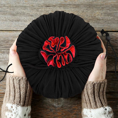 SIQUK Large Dice Bag with Pockets Drawstring Dice Bag DND Dice Storage Bag Big Capacity Dice Pouch for RPG MTG Table Games, Hold over 300 Dice (Black & Red)