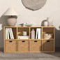 Wooden 8 Cube Storage Organizer with Closed Back Panel, Cube Shelf Heavy Duty Cubby Storage Organizer with Compartments for Living,Display Shelf,Bookshelf Furniture (Oak, 8-Cube)