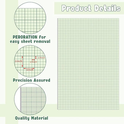 30 Pack 24" x 36" Large Graph Paper Bulk Graph Paper Pad Large Grid Paper Sheet Graph Paper Grid Paper Graph Paper for Drafting Engineering Blueprint Drawing Architect Designer Mathematician