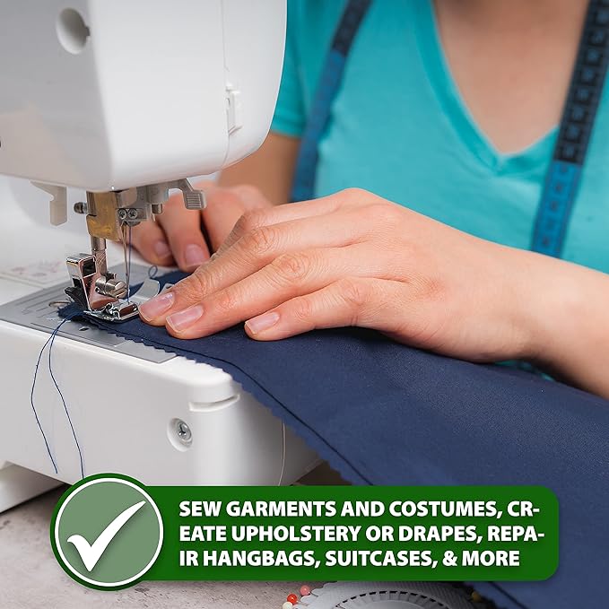 Mandala Crafts Bonded Nylon Thread Black Heavy Duty Sewing Threads - 1100 YDs Size 92 280D T90 Tex 90 Thread for Leather Jeans Weaving Outdoor Marine Upholstery Threads