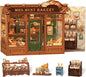 Cutefun Book Nook Kit - DIY Miniature House Dollhouse Kit, Book Nook Kits for Adults, Bookshelf Insert Bookend with LED Light for Teens and Adults (Mrs.Hunt Bakery)