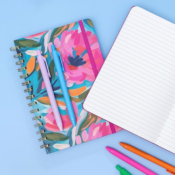 PAPERAGE Lined Spiral Journal Notebook, (Lavender), 160 Pages, Hardcover Journal for Women & Men, Medium 5.5 in x 8 in - 100 GSM, Thick Paper, Spiral Notebook for Work, School & Journaling