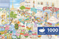 MOMIBOOK Puzzles for Adults 1000 Pieces Jigsaw Puzzles of Paris in Bloom, Painting Image Steet Flower Shop Difficult Challenging Hard Impossible Puzzle Unique Funny Party Christmas Birthday Gifts