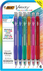 BIC Velocity Colored Lead Mechanical Pencils, Assorted Colors, 6-Pack, Colored Pencils for Classrooms and School Supplies