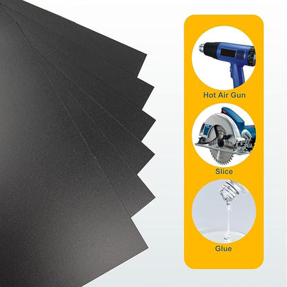 3 Pack Black Plastic Sheet 12x16x0.08 in Flexible High Tensile Plastic Sheets Black Plastic Panel for DIY Materials Handicrafts Home Decoration