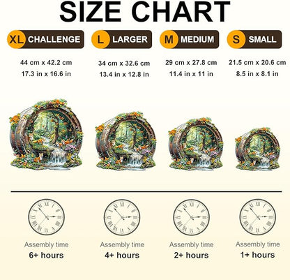 Wooden Puzzles for Adults, Fox Wooden Jigsaw Puzzle for Adults, 190 Piece Unique Animal Shape Wood Puzzles Adult, Birthday Party Gifts for Friends & Family Leisure Time Game Home Decor (M-11.4*11in)