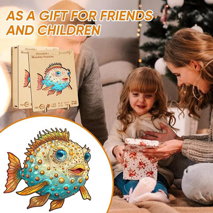 Wooden Puzzles for Kids, 100 Pieces Ocean Wooden Jigsaw Puzzles Kids Ages 8-10-14, Wooden Puzzle for Toddler Children Learning Educational Puzzles Toy Gifts for Friends Family