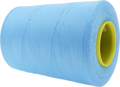 Mandala Crafts 4 Pack of Serger Threads Cones Spools - 20S/2 24000 Yards Polyester Light Blue Threads for Sergers Machine and Overlock Quilting Sewing Machine