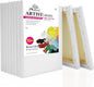 PHOENIX Stretched Canvas for Painting 8x10 Inch/10 Value Pack, 8 Oz Triple Primed 5/8 Inch Profile 100% Cotton White Blank Canvas, Artist Framed Canvas for Oil Acrylic & Pouring Art