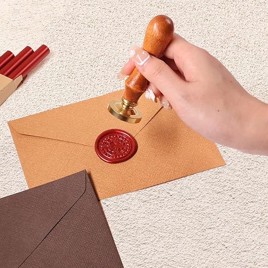 Glue Gun Sealing Wax Sticks for Wax Seal Stamp - Metallic Champagne Gold, Great for Wedding Invitations, Cards Envelopes, Snail Mails, Wine Packages, Christmas Gift Ideas, Pack of 10