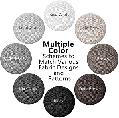 12 Colors Fabric Covered Button Twist Pins Dust Ruffle Pins- for Sofa，Upholstery，Armchair Caddies, Armrest Covers,Bed Skirts, Slipcovers, Headliners (Rice White, 12)