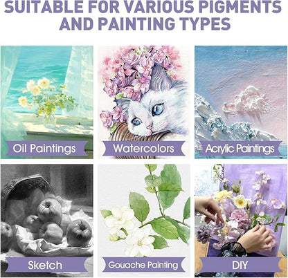 ESRICH Stretched Canvas for Painting 24x36 Inch, 5Pack Large Canvas for Painting, Primed Acid-Free Cotton Blank Canvases, Art Paint Canvases for Oil Paint,Watercolor,Acrylic Paint,Gouache and Tempera.