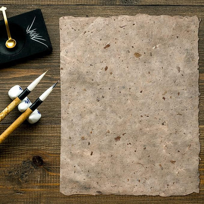 Geyee 50 Pcs 8.5 x 11 Inches Mulberry Rice Paper, Handmade Decoupage Paper Sheets Craft Vintage Washi Carfts DIY Painting for Kids Adults Calligraphy Drawing Writing Scrapbooking Art Supplies