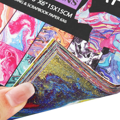 Origami 6x6 Paper Kit 150 Sheets 150 Vivid Colors Double Sided Same Printed Traditional Patterns Square for Arts Crafts Projects Japan Traditional Chiyo.Marble