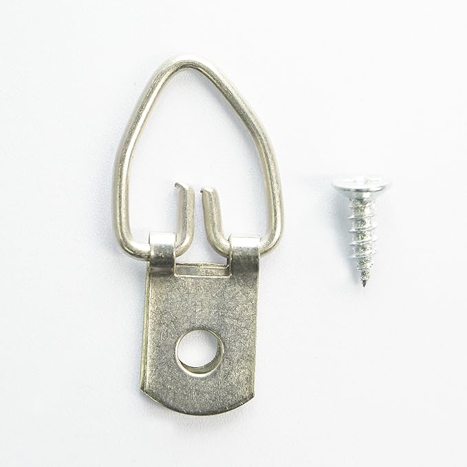 D Ring Picture Hangers with Screws - 300 Pack - Bulk D Rings - Pro Quality Hangers - Picture Hanging Solutions