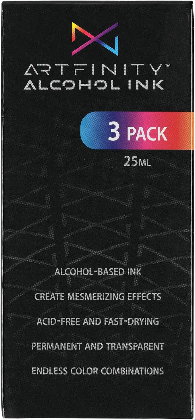 Alcohol Inks 3 Pack - Vibrant, Professional, Dye-Based Alcohol Inks for Artfinity Alcohol Markers, Artists, Drawing, & More! - Greyish Violet BV7-6