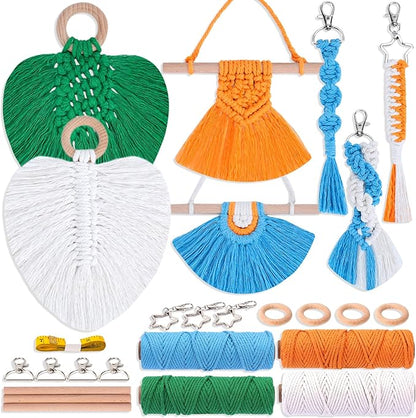 NEXBOX Macrame Kit for Kids & Adults Beginners, DIY Crafts for Girls Age 6-8 8-12 Year Old, Gifts Ideas for Birthday & Christmas - Colorful 3mm Cord