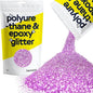 Hemway Polyurethane & Epoxy Resin Glitter 100g / 3.5oz Metallic Crystal Flake Additive for Flooring Jewelry Tumblers Glass Pigment - Fine (1/64" 0.015" 0.4mm) - Lavender Purple