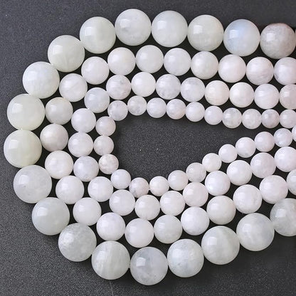 10mm 36pcs Natural Moonstone Stone Beads for Jewelry Making Energy Healing Power Stone Beads DIY Bracelet Necklace Accessories 15"