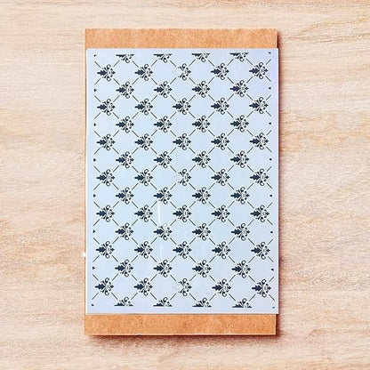 TIAMECH A4 Reusable Small Symbol Lines Stencil for Painting - Grid Texture Layering Template, DIY Wall Art, Wood Furniture, Scrapbook & Crafts (8.3x11.7inch)