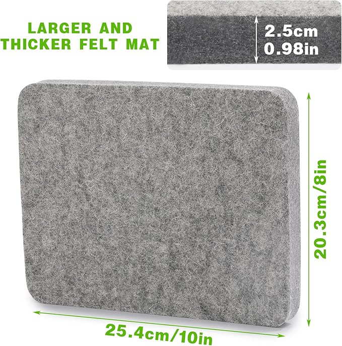 IMZAY Needles Felting Tools, 8"x10" Felting Pad, Large Needle Felting Mat, 90 Pcs Felting Needles, Felting Supplies with Wood Handles & Wool Needles for DIY Crafts