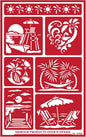Over'N'Over Reusable Glass Etching Stencils – Durable Self-Stick Designs for Glass, Mirrors, and Ceramics with Armour Etch Cream – 5” x 8” Stencil Sheet - Seaside Paradise