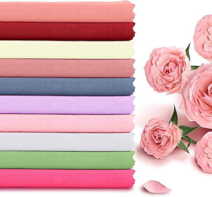 Horbaunal Ivory Chiffon Fabric by The Yard, 5 Yard Continuous Sheer Fabric 59" Wide Soft Draping Fabric for Wedding Arch Draping Party Backdrop DIY Sewing
