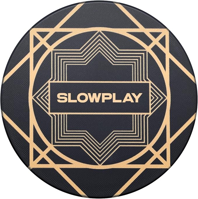 SLOWPLAY Nash Ceramic Poker Chips in Bulk, Casino Grade Ceramic 12-Gram Poker Chip for Texas Hold'em, 43mm Professional Chips Pack of 50 (Black)
