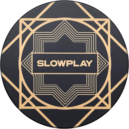 SLOWPLAY Nash Ceramic Poker Chips in Bulk, Casino Grade Ceramic 12-Gram Poker Chip for Texas Hold'em, 43mm Professional Chips Pack of 50 (Black)