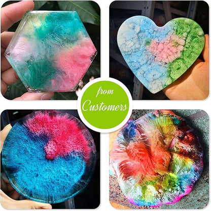 Alcohol Ink Set - 22 Colors x 0.35oz Alcohol Based Ink for Epoxy Resin Painting, Resin Petri Dish Making - Concentrated Alcohol Paint Color Dye for Resin Art, Coaster, Yupo, Tumbler Making - 10ml Each