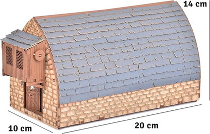Medieval Barn (Livery) DIY Building Kit for Teens and Adults, Suitable for Playing with Family Realistic