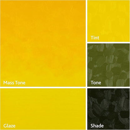 Tusc & Pine Artist Oil Paint - Permanent Yellow Light, 40 ml, Non-Yellowing, Rich & Creamy Consistency, Maximum Pigment Load, Small Batch Milled Oil Paints Made in the USA for Professional Artists