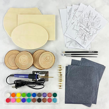 ArtSkills Wood Burning Tool Kit – 55 Piece Complete Woodburning Arts and Crafts Kit for Kids & Adults Cool Gifts for Teen Boys & Girls Fun Crafts DIY Projects