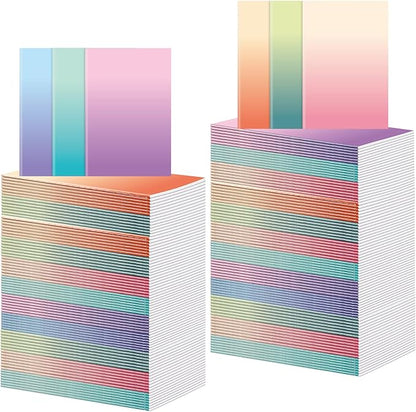 Handepo 100 Pack Composition Notebooks A5/A6 Ruled Lined Composition Kraft Notebooks Bulk Soft Cover Journals Travel Diary Memo for Students Classroom Office Supplies(A5,Gradient Color)