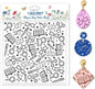 CHGCRAFT School Elements Polymer Clay Texture Sheets Seamless Pattern Books Silicone Texture Mat Modeling Pattern Pad for Jewelry and Clay Earrings Tools, 5.5x5.5 inch