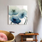 Empire Art Direct Frameless Free Floating Tempered Glass Panel Graphic Wall Art Ready to Hang, 24" x 24", Unfocused Beuaty, Blue Flower